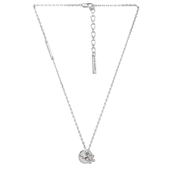 Marc Jacobs Coin Crystal Flower Pendant Necklace - Picture 3 of 5